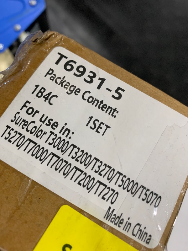 Photo 1 of Remanufactured T693 Ink Cartridges T6931 T6932 T6933 T6934 T6935 Ultra Chrome XD Ink Compatible for SureColor T3000 T3070 T3200 T3270 T5000 T5070 T5200 T5270 T7000 T7070 T7200 Printer (350ml 5-Pack)