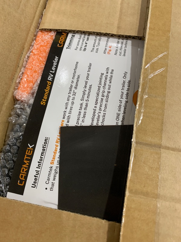 Photo 1 of CARMTEK Camper Leveler 2-Pack Kit | Curved RV Levelers with Trailer Wheel Chocks for Dual Axle Trailers | Faster RV Leveling System Than RV Leveling Blocks | RV Accessories for Travel Trailers
