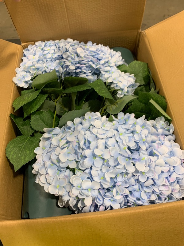 Photo 1 of QIANYUN Artificial Hydrangea Bush – 20 Inch Potted Faux Hydrangea Plant, UV Resistant Outdoor Hydrangea Artificial Plants for Front Porch, Garden, Patio & Indoor Decor