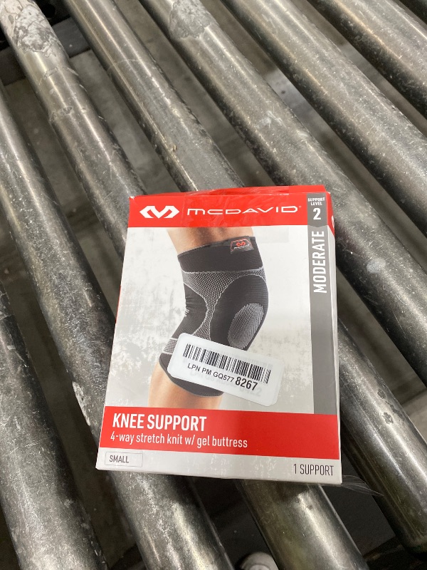 View 2 of McDavid Gel Knee Brace Sleeve. Elastic Compression Sleeve for Pain, Recovery, Injury. Increases Blood Flow and Stability of The Patella. Left or Right Leg. Arthritis, Bursitis, Tendonitis etc.