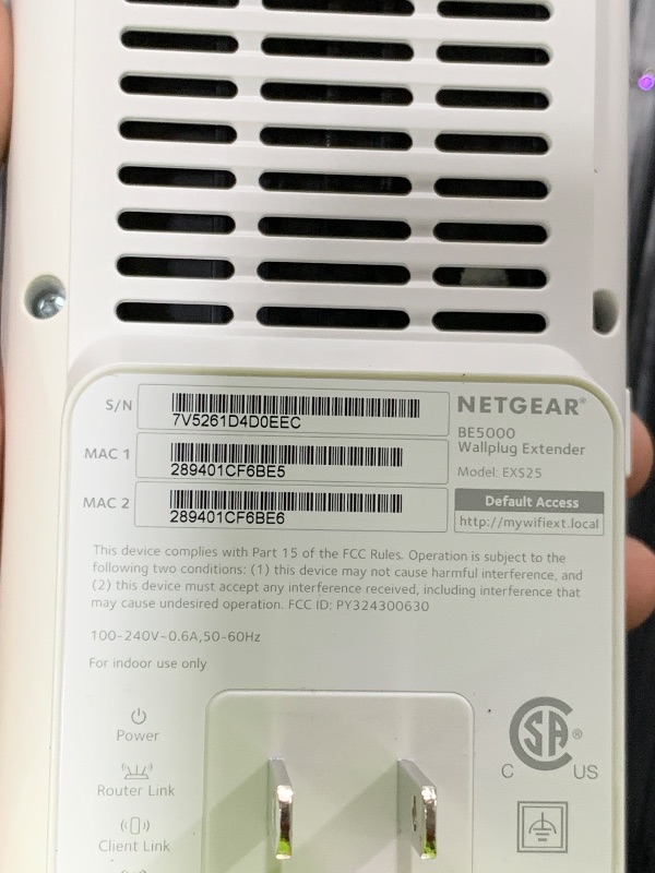 Photo 1 of NETGEAR WiFi 7 Range Extender (EXS25) – BE4500 Dual-Band Wireless Signal Booster & Repeater (up to 5 Gbps Speed) - Add up to 1,500 sq. ft., 45 Devices - WPA3 Security, Smart Roaming