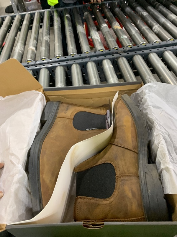 Photo 1 of Wolverine Men's Rancher Level Chelsea Slip-on Steel-toe Work Boot Construction Boot, Sudan Brown, 13 X-Wide