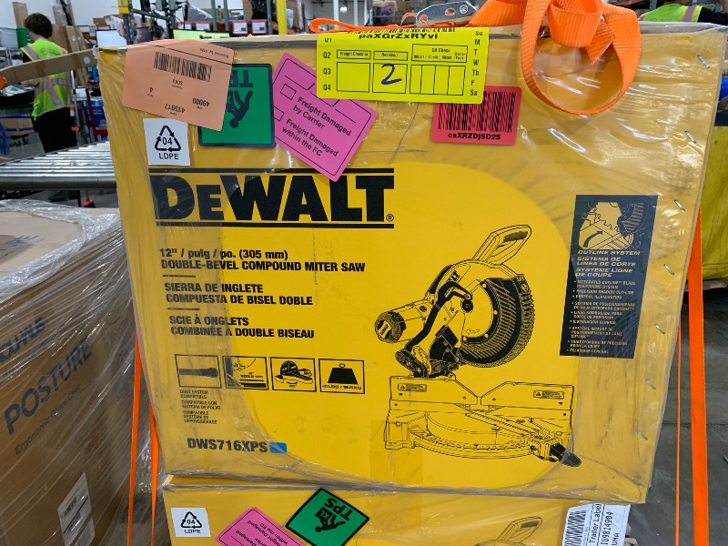 Photo 1 of DEWALT Miter Saw, 12-Inch, Double Bevel, Compound, XPS Cutline, 15-Amp (DWS716XPS)