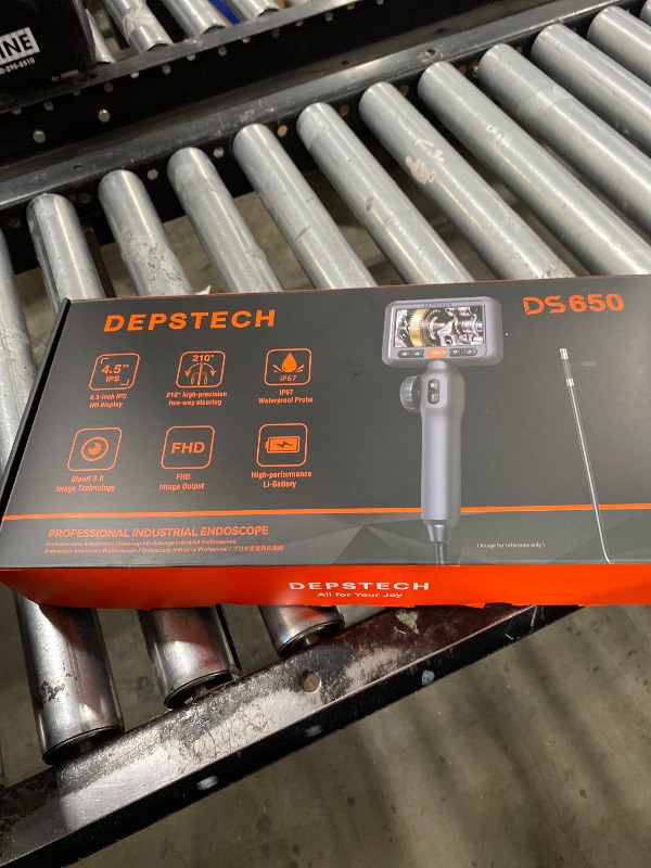 Photo 1 of DEPSTECH 10FT Articulating Endoscope Camera with Light: Dual Lens Two-Way Articulated Industrial Borescope with 4.5" Screen and Snake Cable, Inspection Camera Automotive Tool for Wall, Pipe, Mechanic