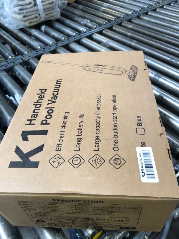 Photo 1 of 2026 Upgrade Cordless Handheld Pool Vacuum,Pool Vacuum for Above and Inground Pool,Rechargeable Pool Cleaner with Extention Pole,Up to 70-Min Runtime,Ideal for Leaves,Debris,Spas,Hot Tubs,Sky White