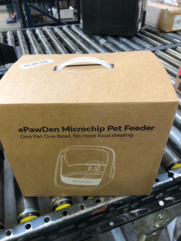 Photo 1 of ePawDen Microchip Cat Feeder for Multi-Cat Homes, RFID Pet Feeder that Stops Food Stealing, Works with Microchip or RFID Tag, Rechargeable, Stainless Steel Bowl for Wet & Dry Food