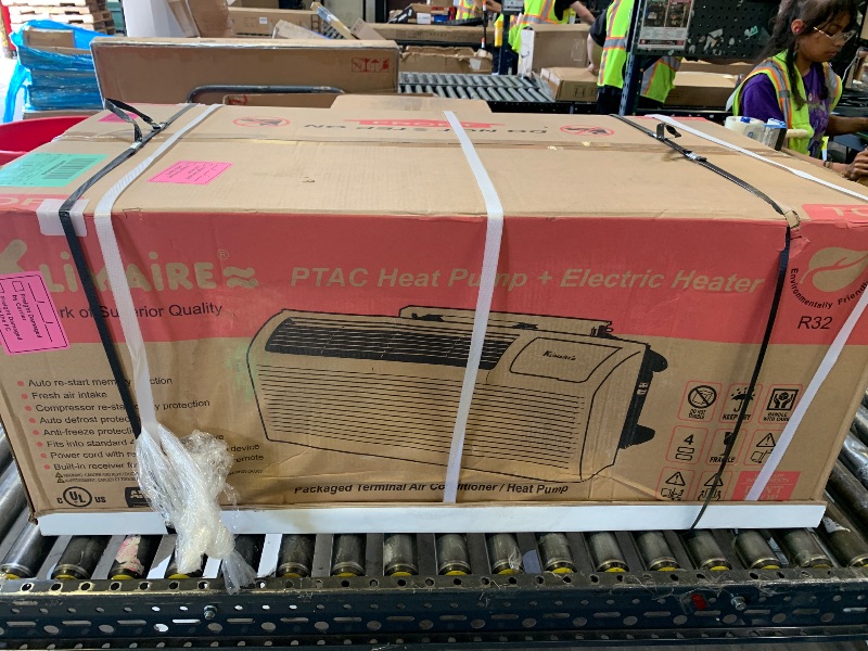 Photo 1 of Klimaire 15,000 BTU PTAC Packaged Terminal Air Conditioner & Heat Pump with 3.5 kW Electric Heater | Remote Control | Wi-Fi Option | Hotel Style - R32