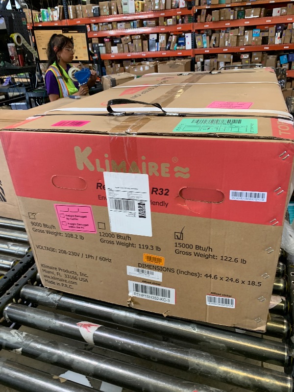 Photo 1 of Klimaire 15,000 BTU PTAC Packaged Terminal Air Conditioner & Heat Pump with 3.5 kW Electric Heater | Remote Control | Wi-Fi Option | Hotel Style - R32