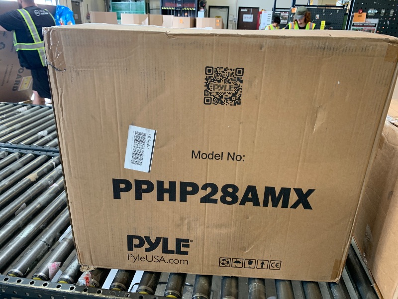 Photo 1 of Pyle PA Speaker DJ Mixer Bundle - 300 W Portable Wireless Bluetooth Sound System w/ USB SD XLR 1/4" RCA Inputs - Dual Speaker, Mixer, Microphone, Stand, Cable - Home/Outdoor Party - PPHP28AMX,Black