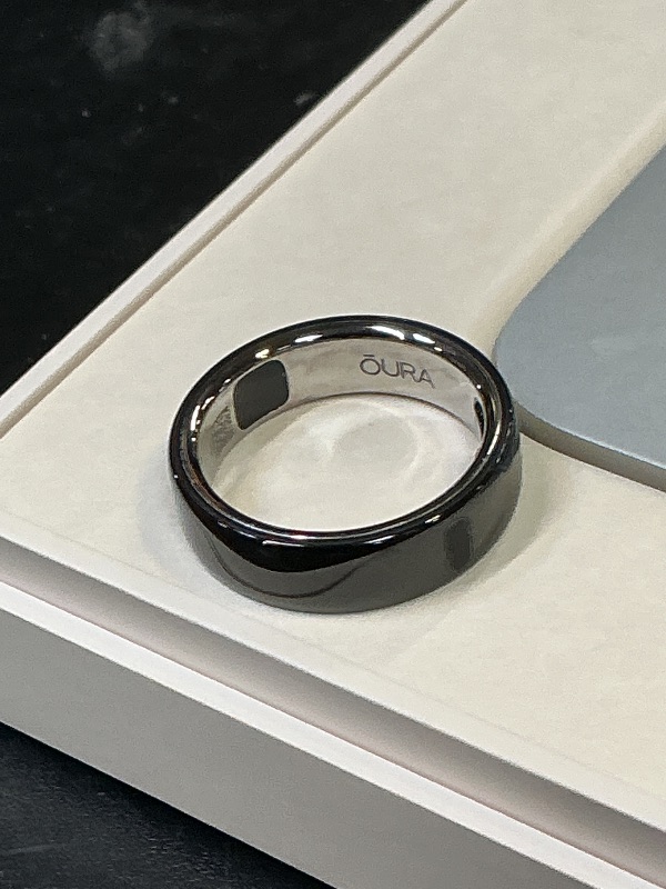 Photo 1 of Oura Ring 5 - Black - Size 9 - World’s Smallest Smart Ring - Sleep, Activity, Women’s Health, AI Advisor, 1 Week of Battery Life, Size Before You Buy, Android & iOS Compatible