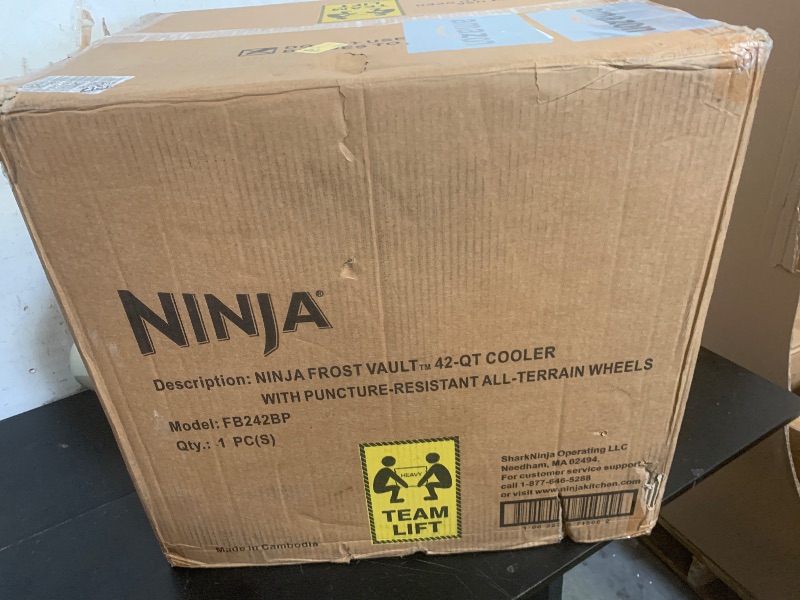 Photo 1 of Ninja FrostVault 42qt Wheeled Cooler with Cold Dry Zone | Integrated Fridge-Temp Dry Storage Drawer | Premium Heavy-Duty Insulated Cooler | Keeps Ice Cold for Days | Strawberry Rhubarb | FB242BP