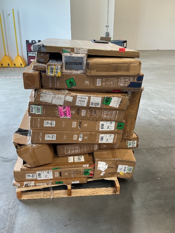 Photo 1 of Nellis XL Pallet: LED & LCD TVs, Step Ladders, Wall-Mounted Mirrors (+9 more)