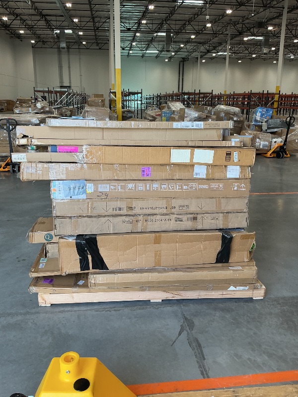 Photo 1 of Nellis XL Pallet: LED & LCD TVs, Step Ladders, Wall-Mounted Mirrors (+9 more)