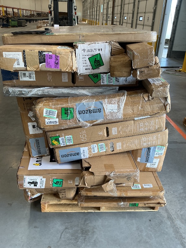 Photo 1 of Nellis XL Pallet: LED & LCD TVs, Step Ladders, Wall-Mounted Mirrors (+9 more)