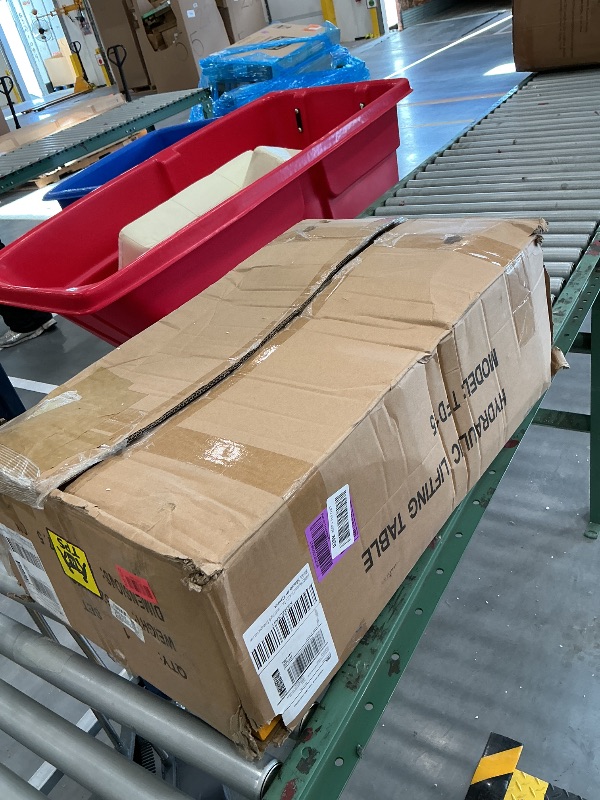 Photo 1 of Hydraulic Lift Table Cart, 330lbs Capacity 49.6'' Max Lift, Double Scissor Lift Table w/4 Wheels & Non-Slip Pad, Heavy Duty Hydraulic Platform Lift Cart for Warehouse, Shop, Garage Material Handling