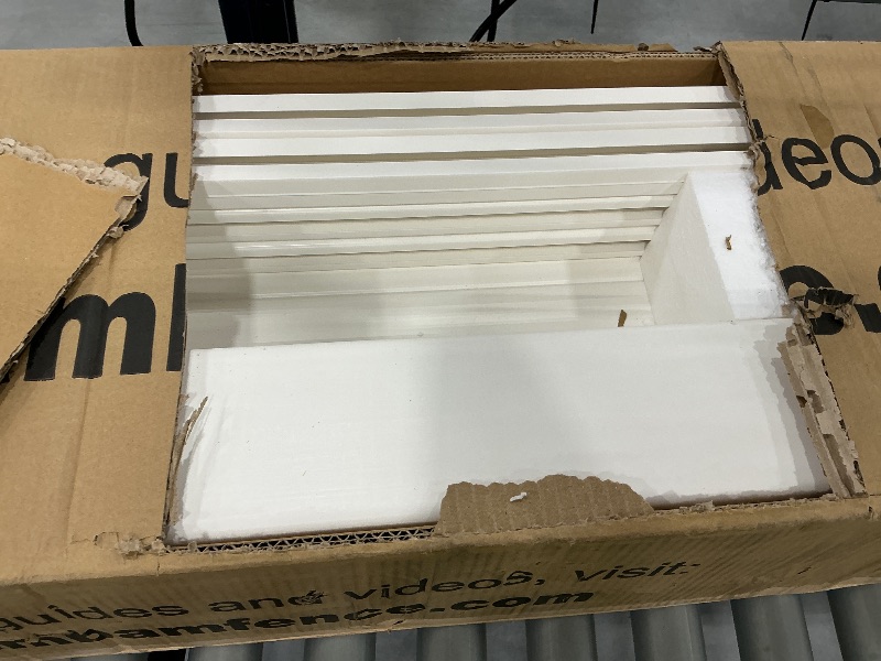 Photo 1 of WamBam Cambridge Privacy Fence, White Vinyl No Dig DIY Kit