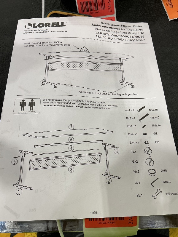 Photo 1 of Rectangular Flipper Tables