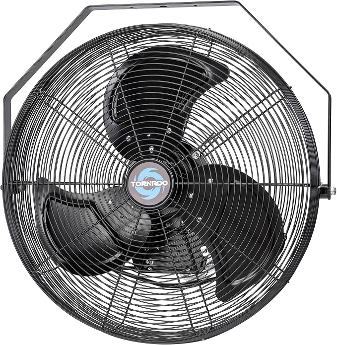Photo 1 of Tornado 20 Inch Outdoor Rated IPX4 Water-Resistant High Velocity Fan Industrial Workstation Wall Mount Fan For Commercial, Industrial, Residential, Greenhouse Use 3 Speed 4750 CFM UL Safety Listed