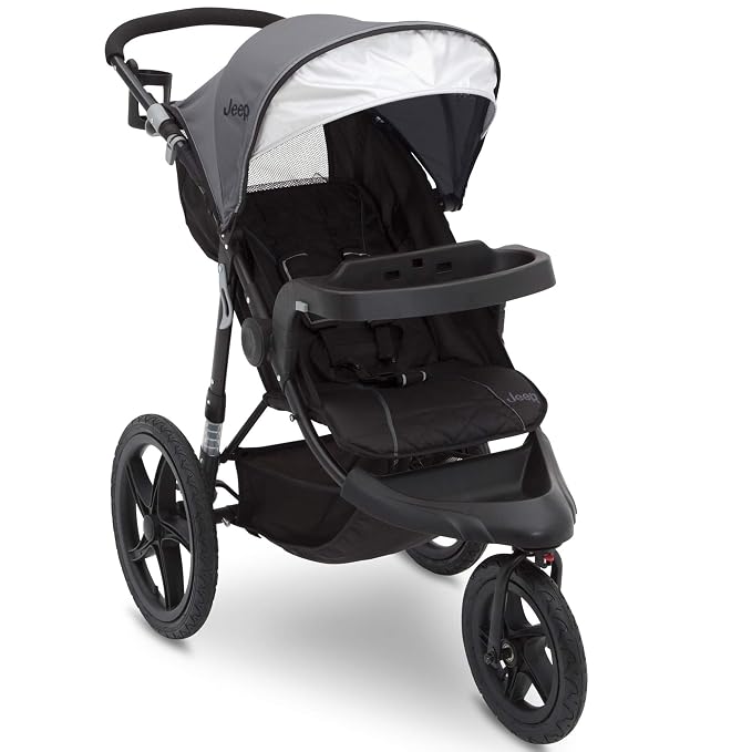 Photo 1 of Jeep Classic Jogging Stroller by Delta Children, Grey