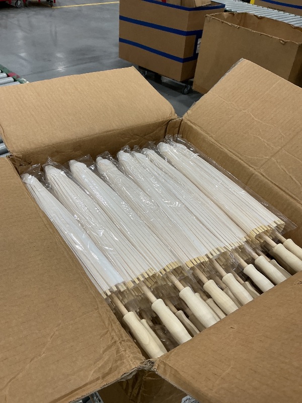 Photo 1 of MBJZSL 90 Pack White Paper Umbrellas, 23.6 Inch Decorative