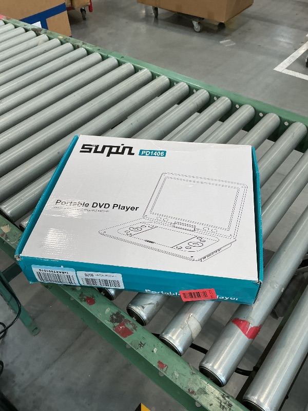 View 2 of 16.9''Portable DVD Player with 14.1''HD Large Screen, 5 Hours Rechargeable Battery, Kids DVD Players for Car Travel, USB/SD Card/Sync TV and Multiple Disc Formats, Black