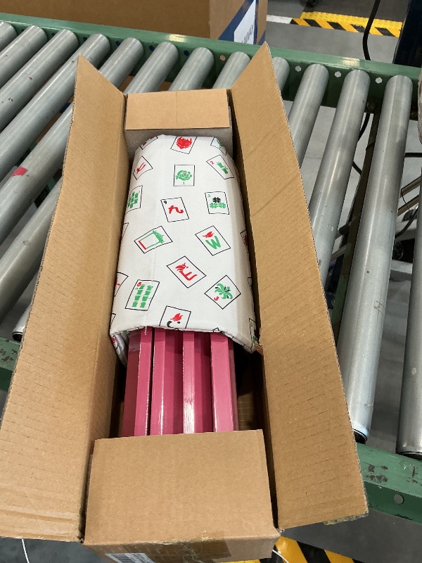 Photo 1 of LUMIVIA 50cm Mahjong Racks with Pushers, Wooden American Mahjong Tile Pushers & Racks Set of 4, with White Printed Mahjong Racks Drawstring Bag, Mahjong Accessories