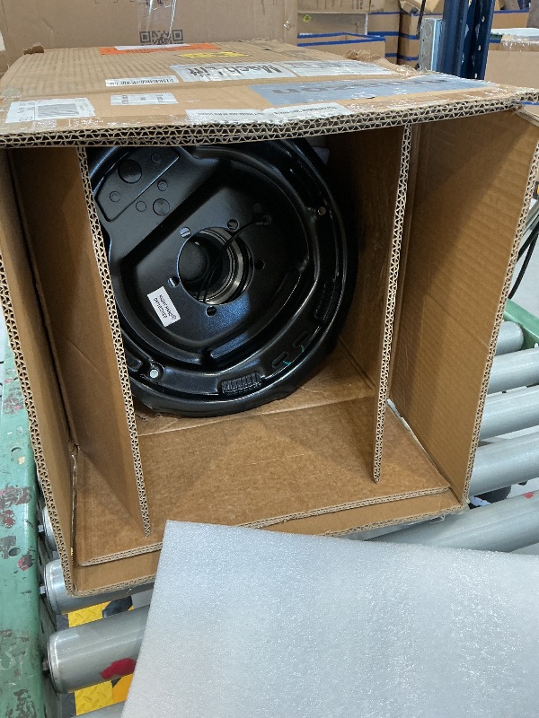 Photo 1 of Trailer Axle Electric Brake Kit, 6-Hole, 5.5" Bolt Circle Brake Drum with 12" x 2" Self Adjusting Electric Brakes for 5200lb-6000lb Axles, Replace 12”Brake Hub Drum(A Pair)