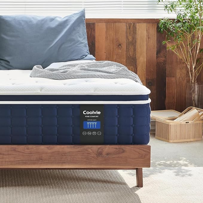 Photo 1 of Coolvie 12 Inch King Size Mattress,Hybrid Mattress in a Box
Breathable 3-layer Foam,Motion Isolation, Pressure Relief for Back and Hips, Fiberglass Free,100 Night Tria