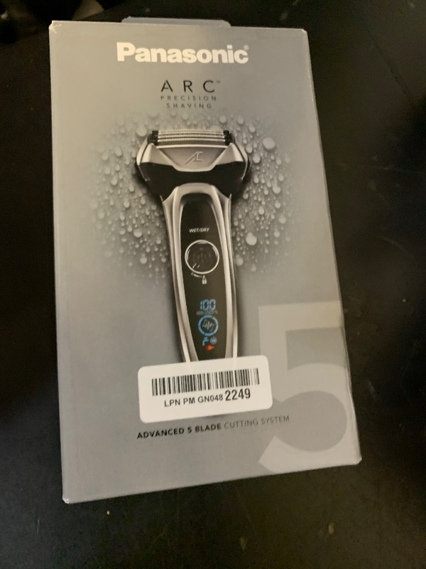 Photo 1 of Panasonic ARC5 Electric Razor for Men with Pop-Up Trimmer, Wet/Dry 5-Blade Electric Shaver with Intelligent Shave Sensor and Multi-Flex Pivoting Head, ES-LV65-S (Silver)