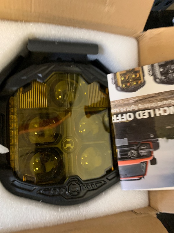 Photo 1 of OFFROAD GAMERS Round LED Pods,Side Shooter Offroad Driving Lights Bumper Ditch Lights Compatible with Wrangler JK JL Gladiator Truck Pickup SUV ATV UTV (7 INCH 95W Amber Beam)