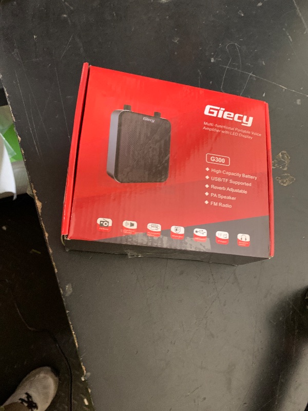 Photo 1 of Giecy 30W Portable Voice Amplifier with Wireless Microphone Headset, 2800mAh Rechargeable PA System Speaker Personal Microphone Speech Power Amplifiers Loudspeaker for Teachers/Metting/Tour Guide