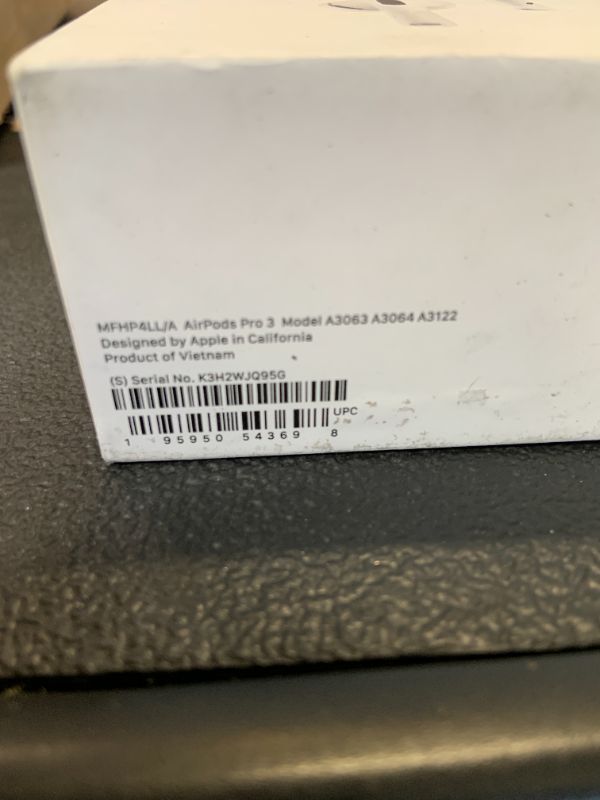 Photo 1 of Apple AirPods Pro 3 Wireless Earbuds, Active Noise Cancellation, Live Translation, Heart Rate Sensing, Hearing Aid Feature, Bluetooth Headphones, Spatial Audio, High-Fidelity Sound, USB-C Charging