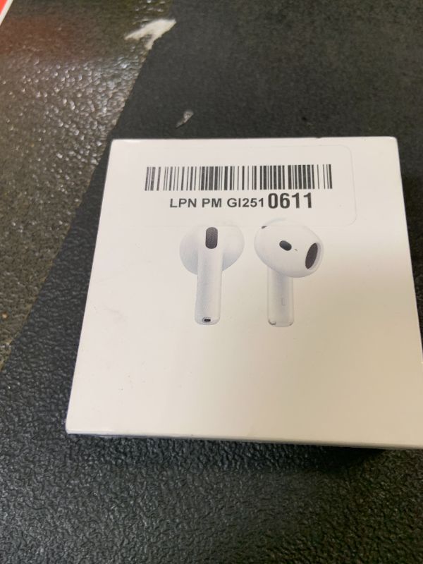 Photo 1 of Apple AirPods 4 Wireless Earbuds, Bluetooth Headphones, Personalized Spatial Audio, Sweat and Water Resistant, USB-C Charging Case, H2 Chip, Up to 30 Hours of Battery Life, Effortless Setup for iPhone