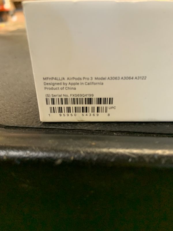 Photo 1 of Apple AirPods Pro 3 Wireless Earbuds, Active Noise Cancellation, Live Translation, Heart Rate Sensing, Hearing Aid Feature, Bluetooth Headphones, Spatial Audio, High-Fidelity Sound, USB-C Charging