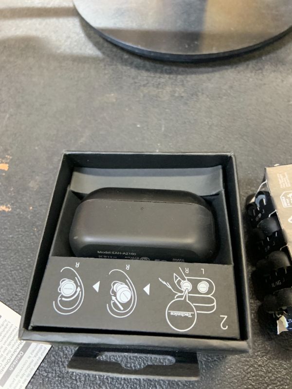 Photo 1 of Technics Reference Class Hi-Fi Wireless Ear Buds, Dolby Atmos with Head Tracking, Adaptive Noise Cancelling, 3 Device Multipoint, 10-Hr Battery, Wireless Charging, Improved Fit, EAH-AZ100-K(Black)