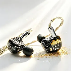 Photo 1 of Essonio ES-C19 in-Ear Monitors 5 Knowles BA Drivers Wired IEMs Earbuds | Passive Noise Isolation, Audiophile Earbuds, Hi-Res Vocal Monitor, 4.4mm Balanced Silver-Plated Cable, Musicians