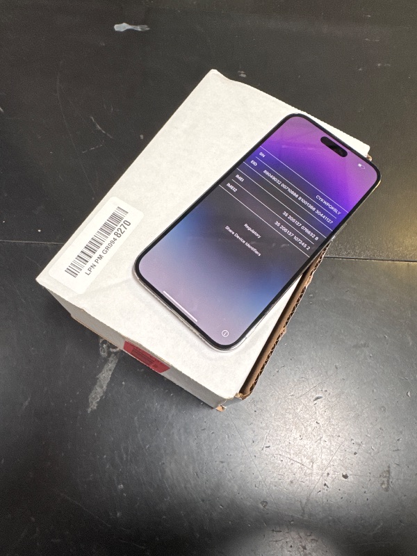 Photo 1 of Apple iPhone 14 Pro Max, 128GB, Deep Purple - Unlocked (Renewed)