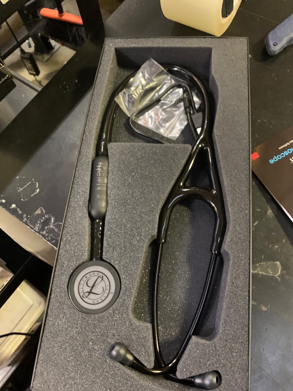 Photo 1 of 3M Littmann CORE Digital Stethoscope, Our Most Advanced Stethoscope Yet, Up To 40x Amplification, Active Noise Cancellation, In-App Sound Wave Visualization, Black-Finish Chestpiece, 8480