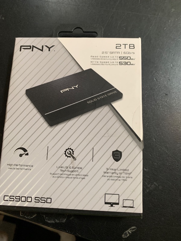 Photo 1 of PNY CS900 2TB 3D NAND 2.5" SATA III Internal Solid State Drive (SSD) - (SSD7CS900-2TB-RB)