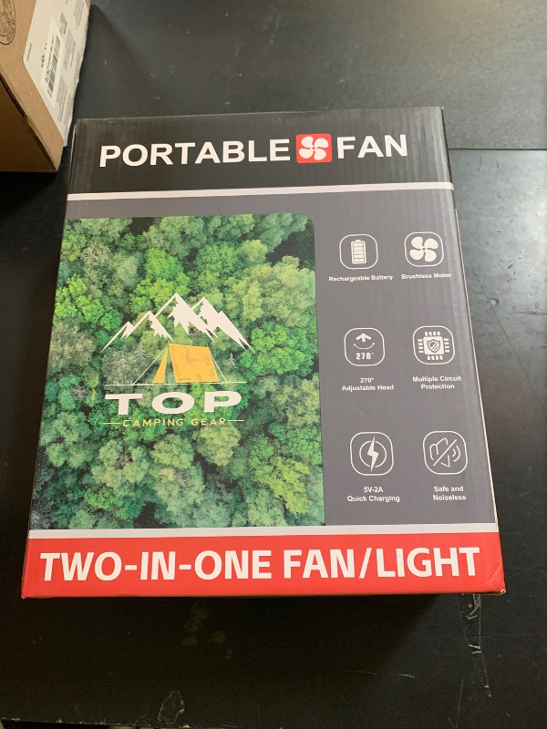 Photo 1 of 30000mAh Solar Fan with LED Lantern, 10W Solar Panel Rechargeable Battery Powered Camping Fan for Outside, 9 Inch Portable Battery Operated Hurricane Supplies for Picnic, Barbecue, Fishing, Travel