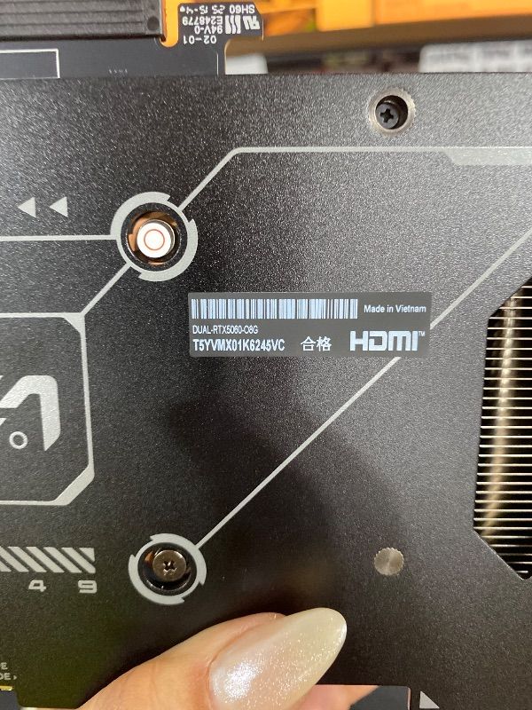 Photo 1 of ASUS Dual NVIDIA GeForce RTX 5060 Ti 8GB GDDR7 OC Edition Graphics Card, (PCIe 5.0, DLSS 4, HDMI 2.1b, DisplayPort 2.1b, 2.5-Slot, Axial-tech Fan, 0dB Technology), 3 Year Warranty 5060 Ti 8GB