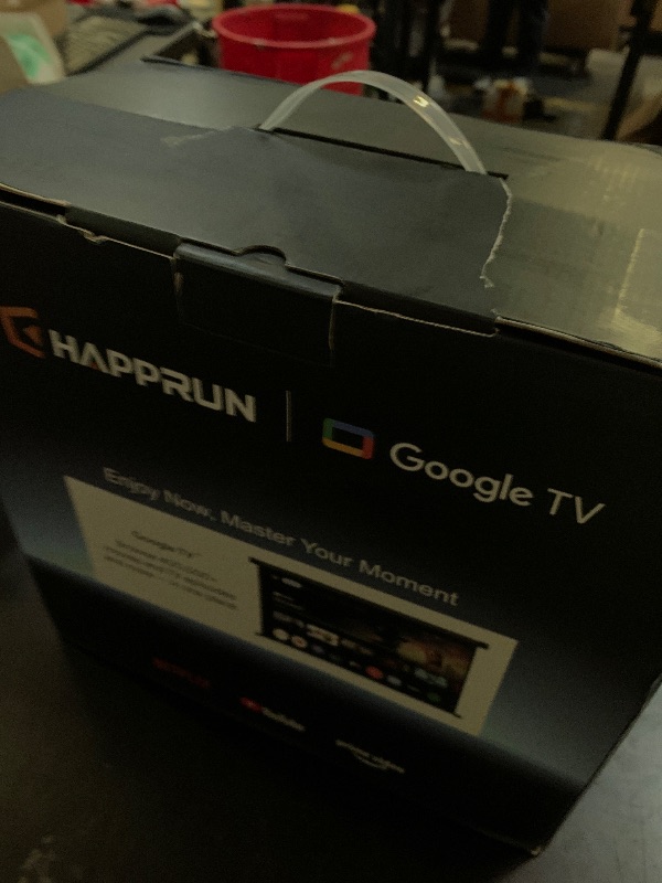 Photo 1 of HAPPRUN 3000 ANSI Lumens Outdoor Projector with Official Google TV