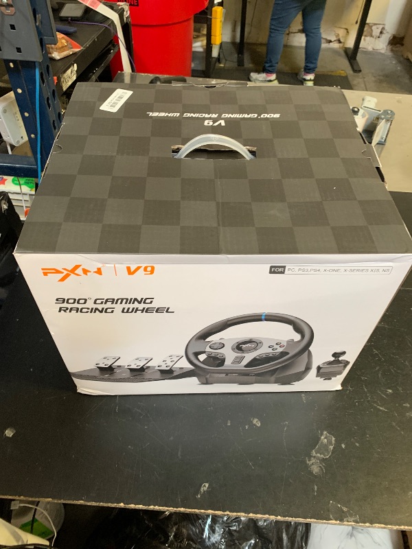 Photo 1 of PXN Racing Wheel - Steering Wheel V9 Driving Wheel 270°/ 900° Degree Vibration Gaming Steering Wheel with Shifter and Pedal for PS4, PC, PS3, Xbox Series X|S, Xbox One(V9)
