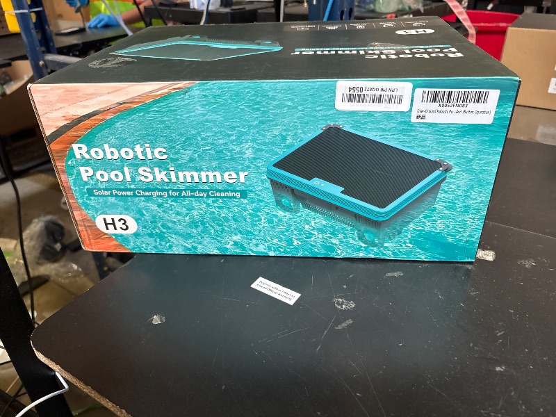 Photo 1 of Pool Skimmer Robot,Over-Ground Robotic Pool Cleaner,Solar Powered Pool Vacuum,24H/7D Continuous Cleaning, 180-um, 3L Basket,APP Support