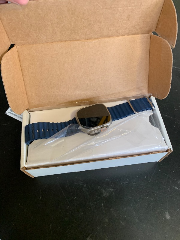 Photo 1 of Apple Watch Ultra 2 [GPS + Cellular, 49mm] - Titanium Case with Blue Ocean Band, One Size (Renewed)