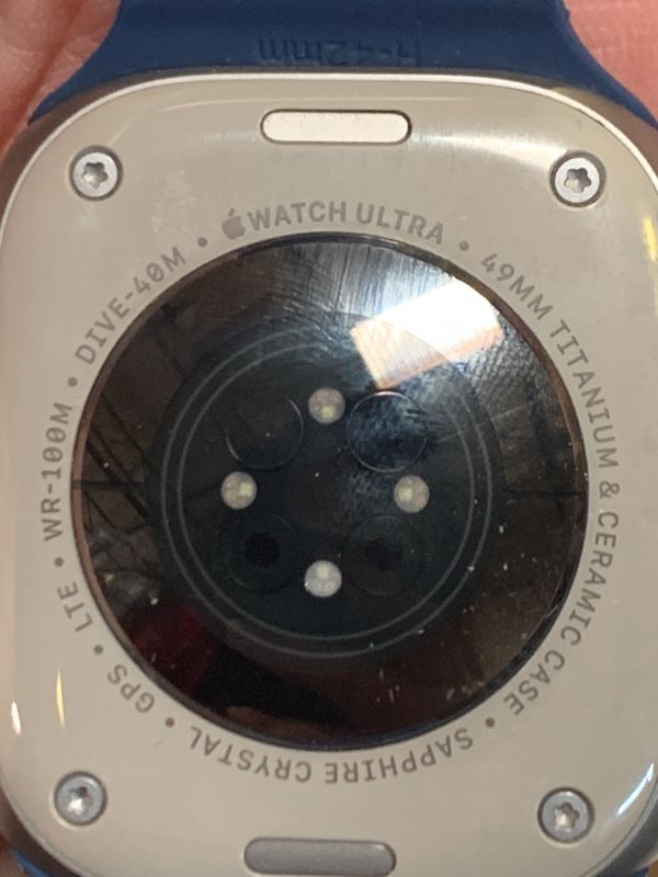 Photo 1 of Apple Watch Ultra 2 [GPS + Cellular, 49mm] - Titanium Case with Blue Ocean Band, One Size (Renewed)