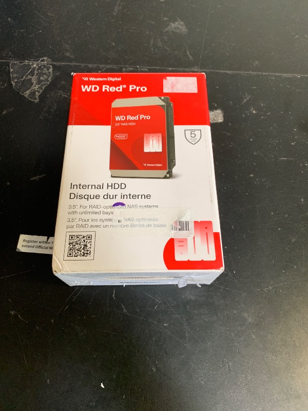 Photo 1 of Western Digital 16TB WD Red Pro NAS Internal Hard Drive HDD - 7200 RPM, SATA 6 Gb/s, CMR, 512 MB Cache, 3.5" - WD161KFGX