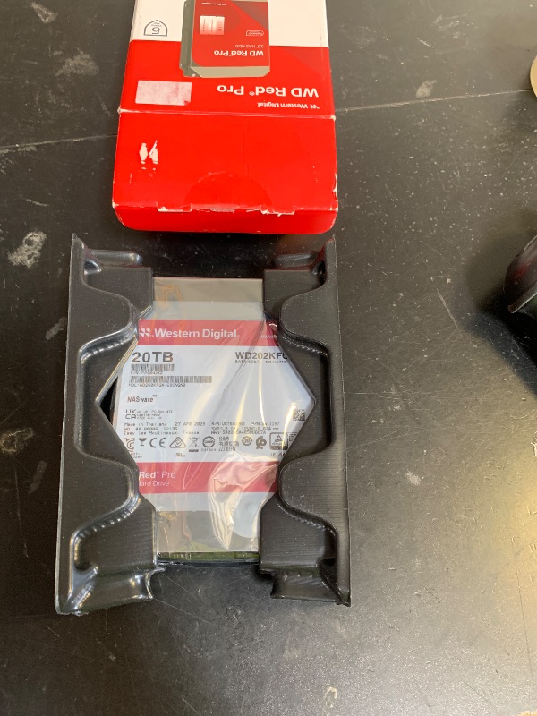 Photo 1 of Western Digital 16TB WD Red Pro NAS Internal Hard Drive HDD - 7200 RPM, SATA 6 Gb/s, CMR, 512 MB Cache, 3.5" - WD161KFGX