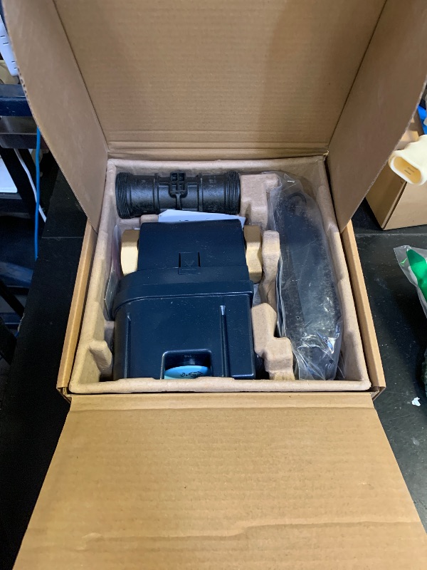 Photo 1 of Moen Flo 1-1/4-inch Smart Water Shut Off Valve, Smart Home Water Monitor Leak Detector, Wifi Connected, App Enabled Flow Meter and Shutoff, 900-002