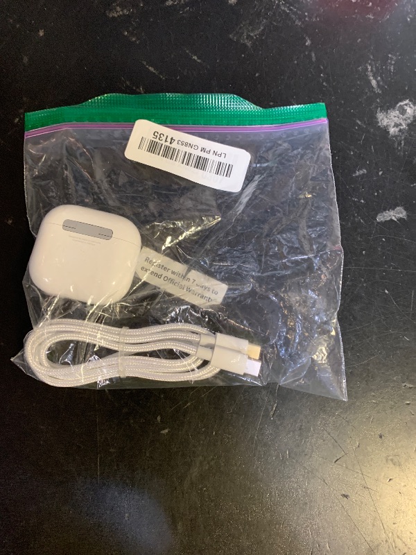 Photo 1 of Apple AirPods 4 Wireless Earbuds, Bluetooth Headphones, with Active Noise Cancellation, Adaptive, Transparency Mode, Personalized Spatial Audio, USB-C Charging Case, Wireless Charging, H2 Chip